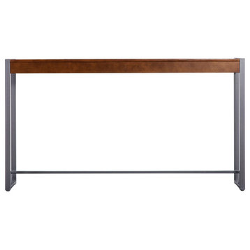 Holly and Martin Macen Console, Dark Tobacco With Gunmetal