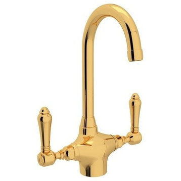 Rohl A1667LM-2 San Julio 1.5 GPM 1 Hole Bar Faucet - Italian Brass