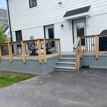 TimberTech Silver Maple Deck with Cedar Rails in Arlington Heights, IL