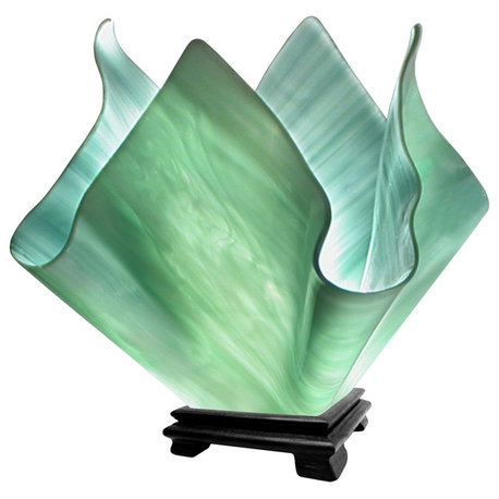 Jezebel Radiance Large Flame Vase Lamp, Seafoam Green