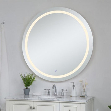 Elegant Decor Helios 42" Round Hardwired LED Bathroom Mirror with Touch Sensor