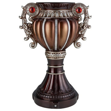 17.5" Tall "Delicata" Polyresin Urn-Shaped Decorative Vase