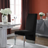 The Cairo Dining Chair, Set of 2, Black Velvet, Chrome Legs