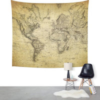Society6 World Map 1814 Wall Tapestry, Small, 51"x60"