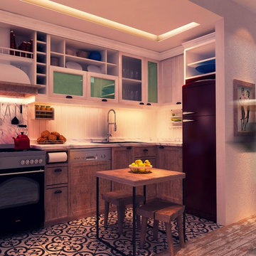 Kitchen Floors with Karoistanbul Cement Tiles