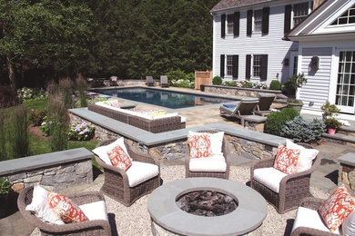 Example of a mountain style patio design in New York