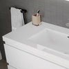 The Surrey Bathroom Vanity, White, 84", Double Sink, Wall Mount
