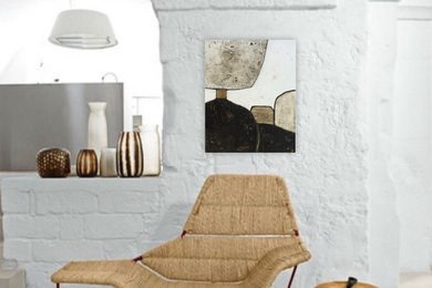 Inspiration for a mid-sized eclectic home design remodel in Orange County