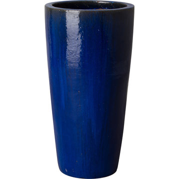Round Tall Planters - Blue, Large