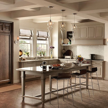 Yorktowne dark wood cabinets