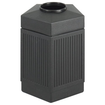Safco Canmeleon Series Pentagon Indoor Outdoor Receptacle (Large) in Black