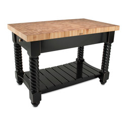 John Boos Maple End Grain Kitchen Island - Kitchen Islands And Kitchen Carts