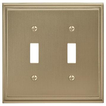Amerock 2 Toggle Wall Plate, Golden Champagne