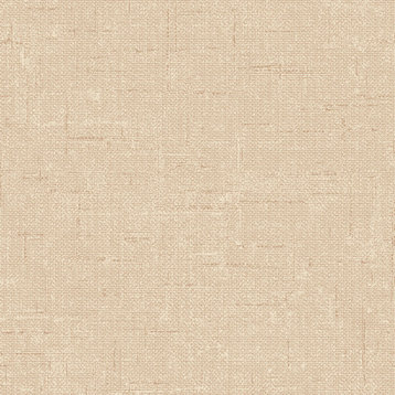 Burlap Peel and Stick Wallpaper, Natural, 56.37 Sq. Ft.