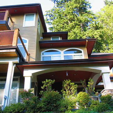 Exterior Craftsman Paint Color & Bold Accents