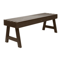 Highwood USA - Weatherly Picnic Bench, 4', Weathered Acorn, 4' - Outdoor Benches