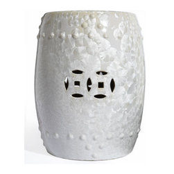 'White Blossom' Garden Seat - Accent And Garden Stools