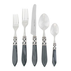 Aladdin Charcoal Brilliant Flatware - Dinnerware