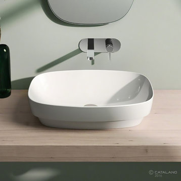 Catalano 165AGRLX00 Green 25.6"x15.75" Fireclay Washbasin, White