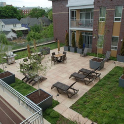 Large Custom Modern Fiberglass Planters - Products