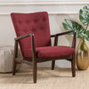 GDF Studio Suffolk French-Style Fabric Arm Chair, Deep Red