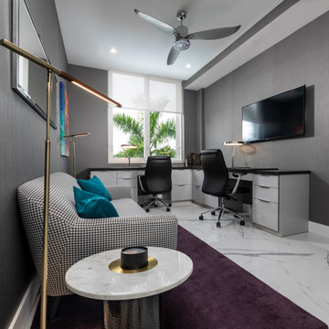 Fort Lauderdale Penthouse Home Office Design