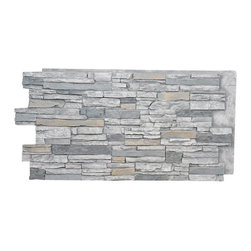 ALPINE FAUX DEEP STACKED STONE- 24"H x 48"W - Wall Panels