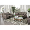 Furniture of America Kaci Transitional Fabric Upholstered Loveseat in Brown