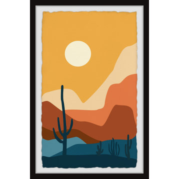 "Cactus Sunshine" Framed Painting Print, 16x24