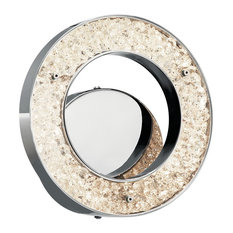 Elan Crushed Ice Chrome and Crystal Wall Sconce