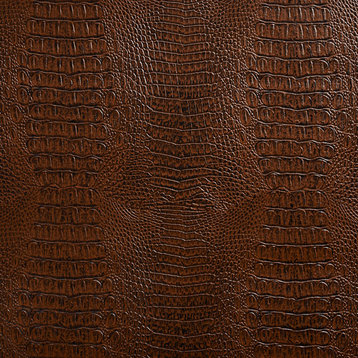 Brown Crocodile Faux Leather Vinyl By The Yard