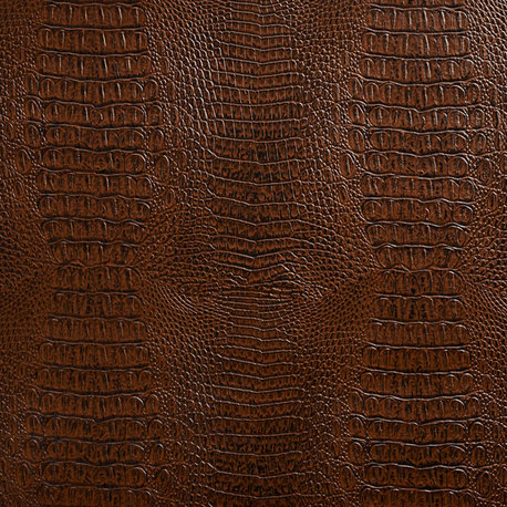 Brown Crocodile Faux Leather Vinyl By The Yard