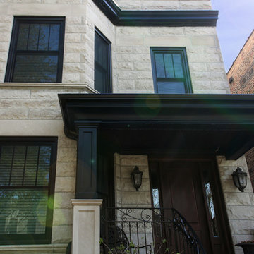 New Traditional Porch & Facade
