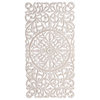 Rectangle Decorative Whitewashed Carved Wood Wall Panel