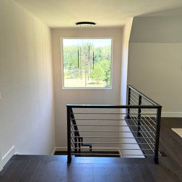 Project #137 | Maple Staircase with Stainless Steel Railing