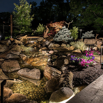 Pergola and waterfalls
