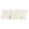 Serenta Textured Velvet Pillow Shell, Set of 4, Gardenia