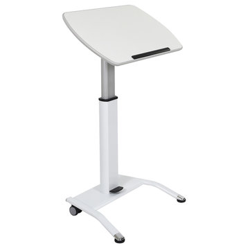 Luxor LX-PNADJ-WH Pnematic Height Adjustable Lectern