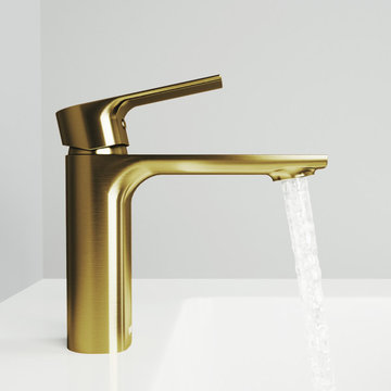 Matte Brushed Gold Bathroom Collection