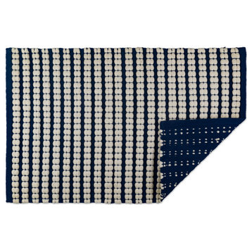 DII Navy Braided Stripe Rug