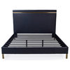 Munro Cal King Leather Bed, Brass, Leather: Azure