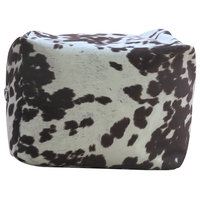 Premiere Home Cowhide 17" Pouf Footstool
