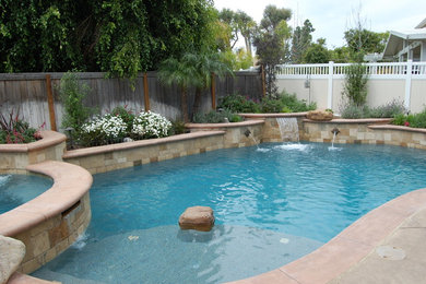 Example of a classic pool design in Orange County