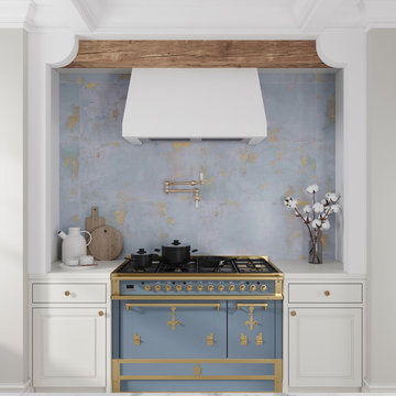 Gilded Age Blue Porcelain Tile 20x40