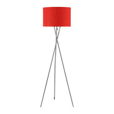 Lisboa 63" Tripod Floor Lamp, Red