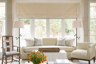 Traditional sunroom in Charlotte with carpet.