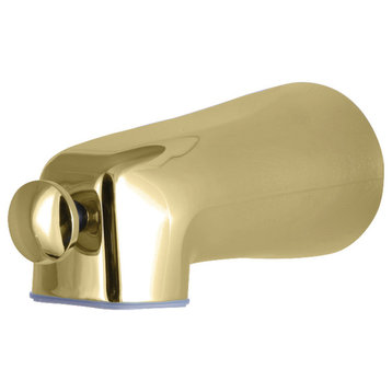 Trimscape Universal 5-1/2" Zinc Tub Spout With Diverter, Polished Brass