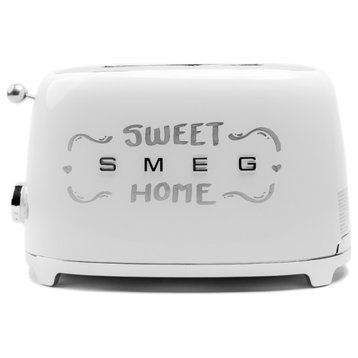 Smeg 2x2 Slice Silver Toaster by Roxana Frontini Series "Love Sweet Home"