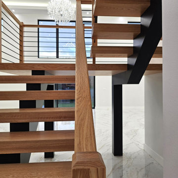Project #143 | Floating Red Oak Staircase