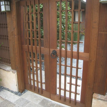 Curved Roof Japanese Entry Gate